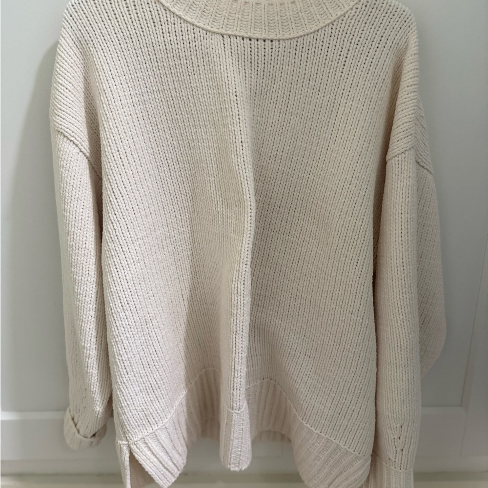 Aerie Cream Cowl Neck Sweater worn once